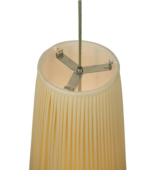 13" Wide Channell Tapered & Pleated Pendant