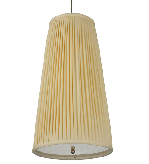 13" Wide Channell Tapered & Pleated Pendant