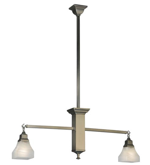 40" Long Bungalow 2 Light Island Pendant