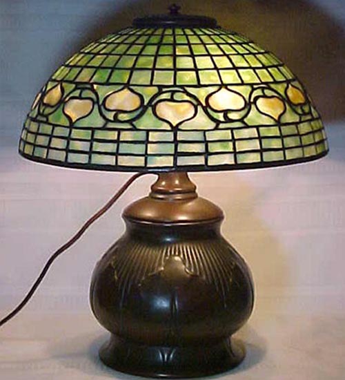 Authentic Tiffany Acorn & Tobacco Leaf Table Lamp