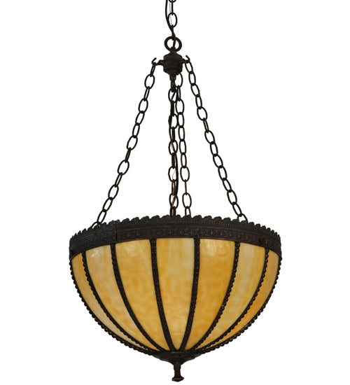 17"W Gothic Beige Inverted Pendant