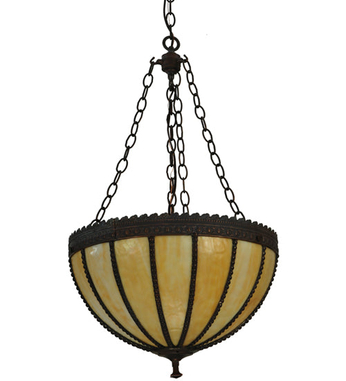 17"W Gothic Beige Inverted Pendant