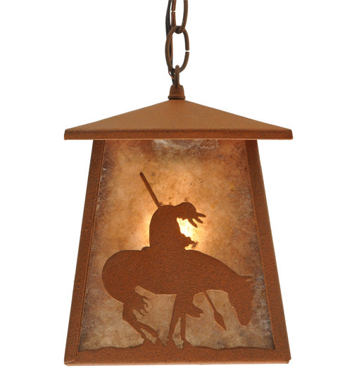 7"Sq Trails End Lantern Pendant