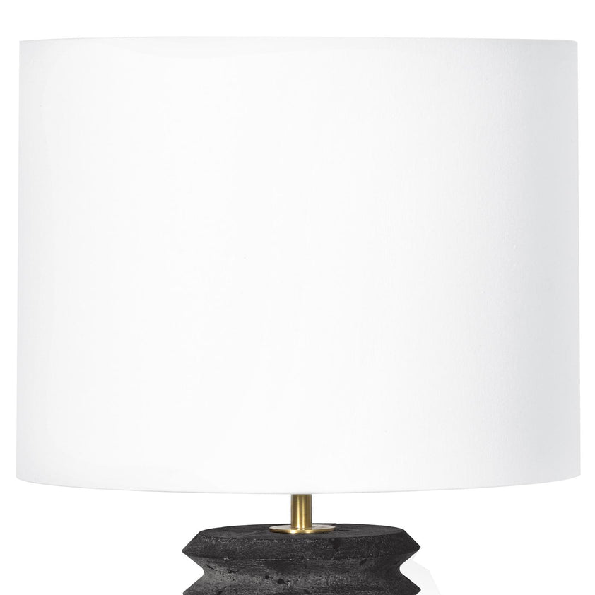 Noir Column Travertine Lamp