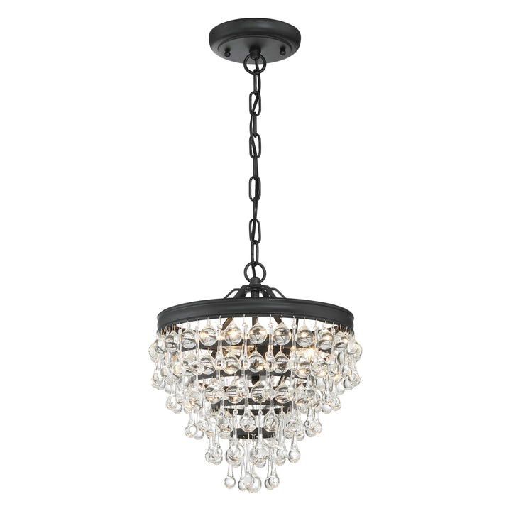 Calypso 3 Light Matte Black Semi Flush Mount