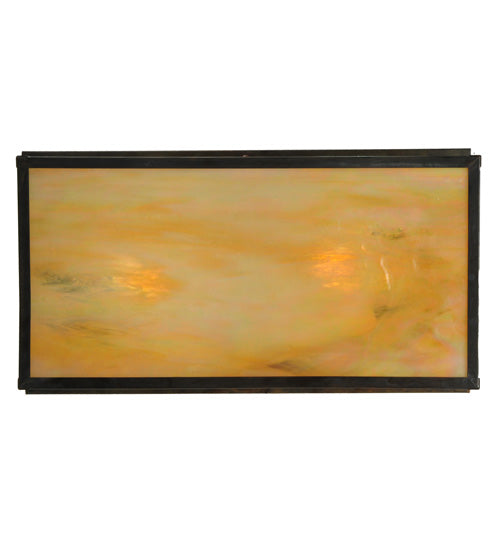 22" Long Hyde Park Double Bar Mission Oblong Flushmount