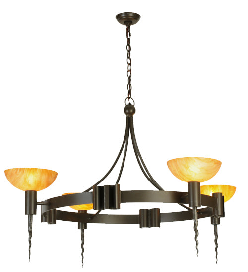 48.5"W Kuberic 4 Lt Chandelier