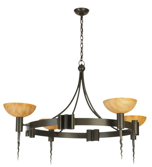 48.5"W Kuberic 4 Lt Chandelier