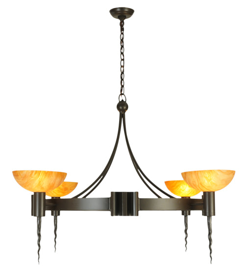 48.5"W Kuberic 4 Lt Chandelier