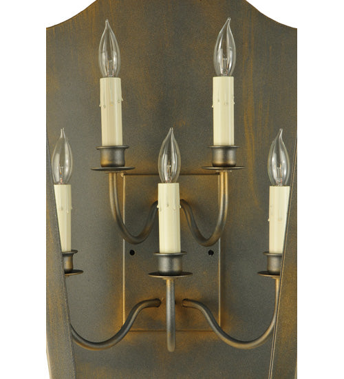 25"W Citadel 5 Lt Wall Sconce