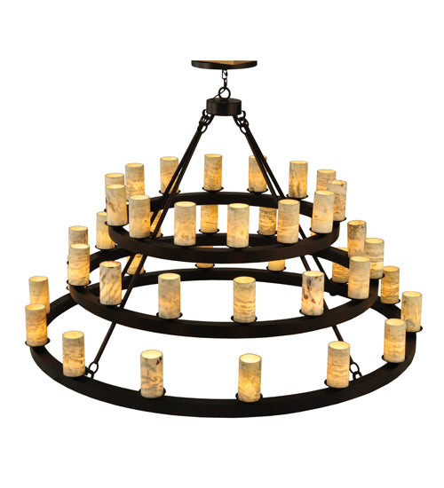 70" Wide Loxley Horizon Ring 42 Light Three Tier Chandelier