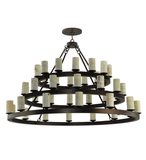 70" Wide Loxley Horizon Ring 42 Light Three Tier Chandelier