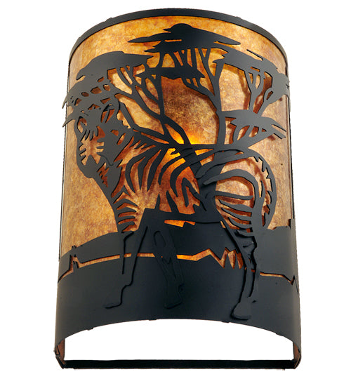 12"W Zebra Left Wall Sconce