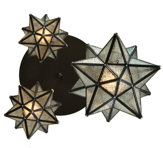 21" Wide Moravian Star 3 Light Cascading Pendant