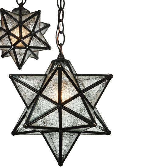 21" Wide Moravian Star 3 Light Cascading Pendant