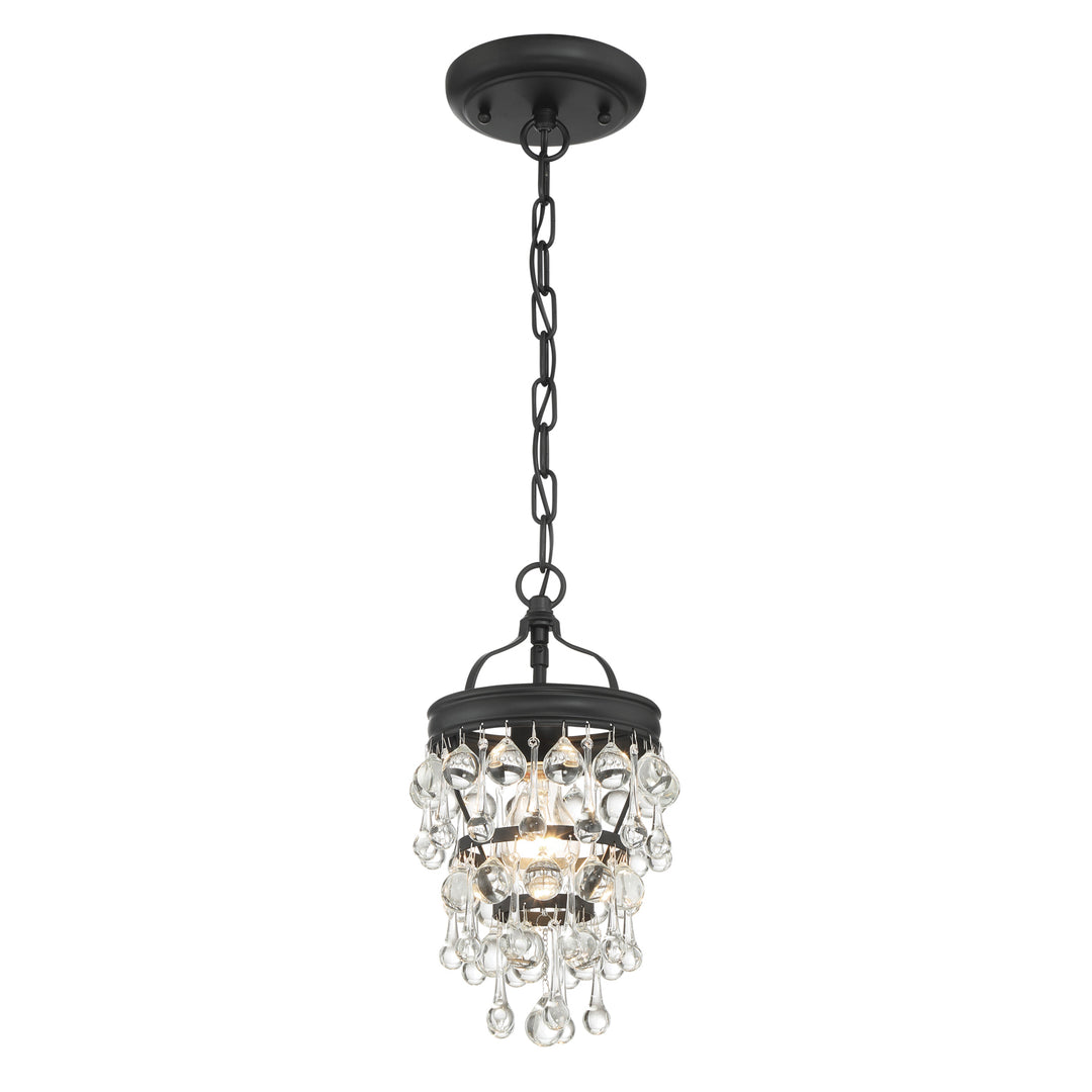 Calypso 1 Light Matte Black Semi Flush Mount