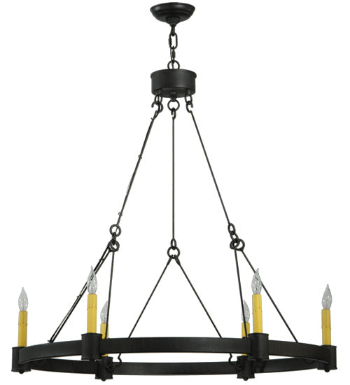 35.75"W Kenosha 6 Lt Chandelier