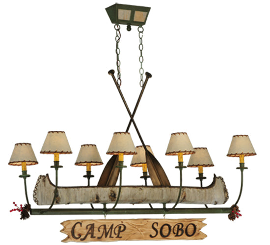 51.5"L Personalized Canoe 8 Lt Chandelier