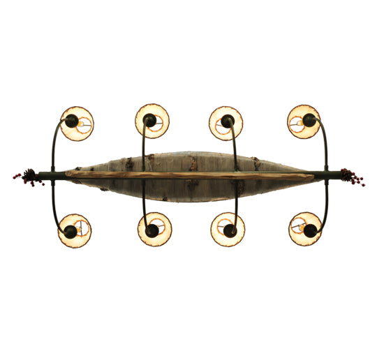 51.5"L Personalized Canoe 8 Lt Chandelier