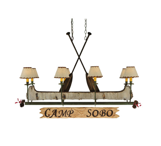 51.5"L Personalized Canoe 8 Lt Chandelier