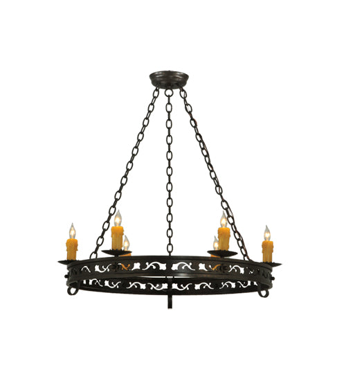 36" Wide Sagebrush 6 Light Chandelier