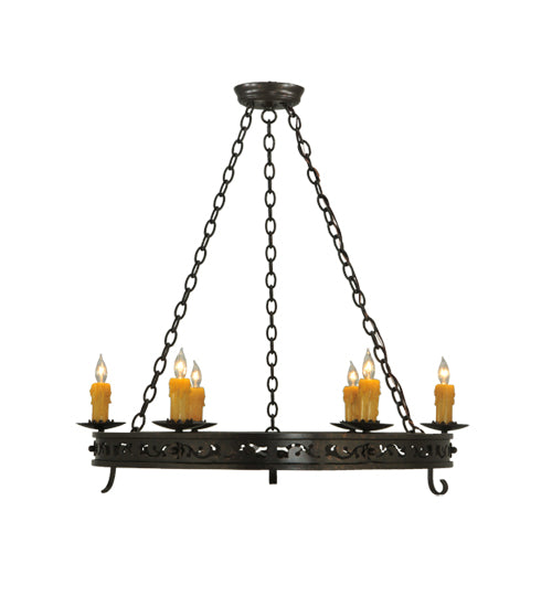 36" Wide Sagebrush 6 Light Chandelier