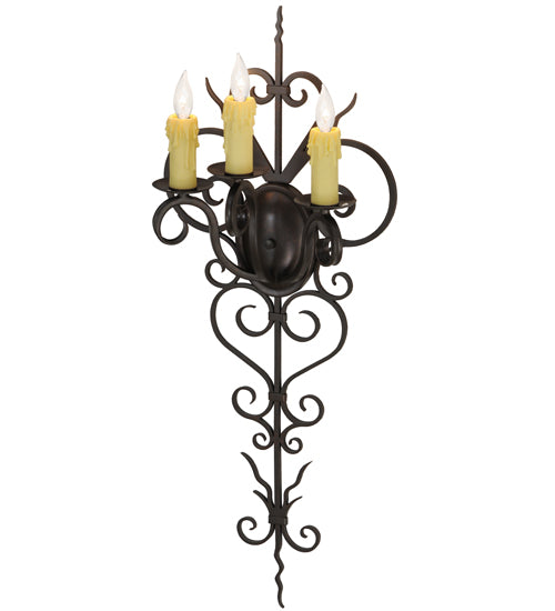 14" Wide Kenna 3 Light Wall Sconce