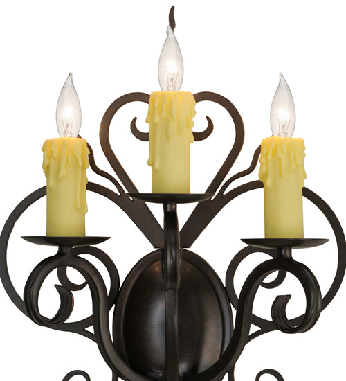 14" Wide Kenna 3 Light Wall Sconce