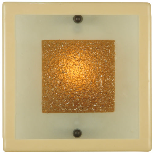 12"Sq Metro Fusion Bullion Glass Wall Sconce