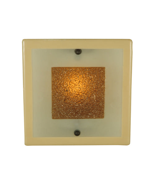 12"Sq Metro Fusion Bullion Glass Wall Sconce