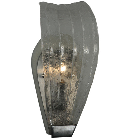 5.75" Wide Metro Fusion Crystal Clear Glass Wall Sconce