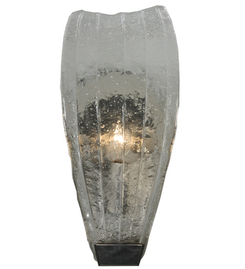 5.75" Wide Metro Fusion Crystal Clear Glass Wall Sconce