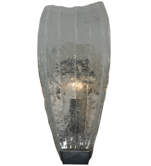 5.75" Wide Metro Fusion Crystal Clear Glass Wall Sconce