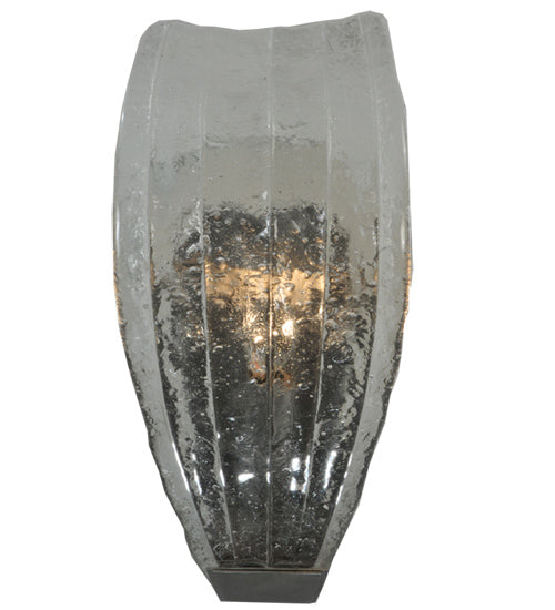 5.75" Wide Metro Fusion Crystal Clear Glass Wall Sconce