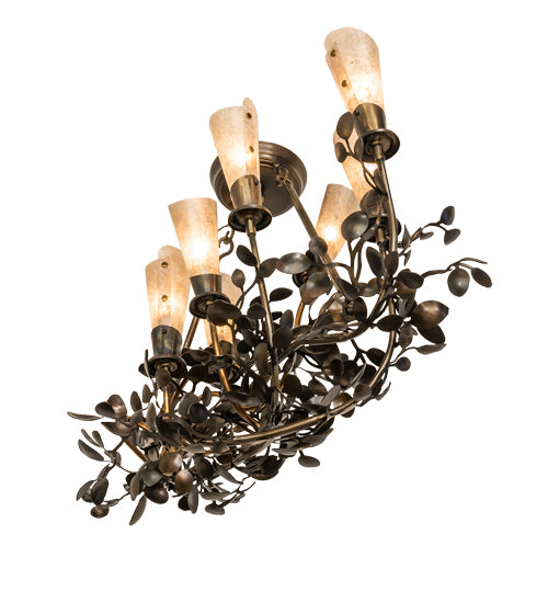 34" Long Vinca Vine 7 Light Chandelier