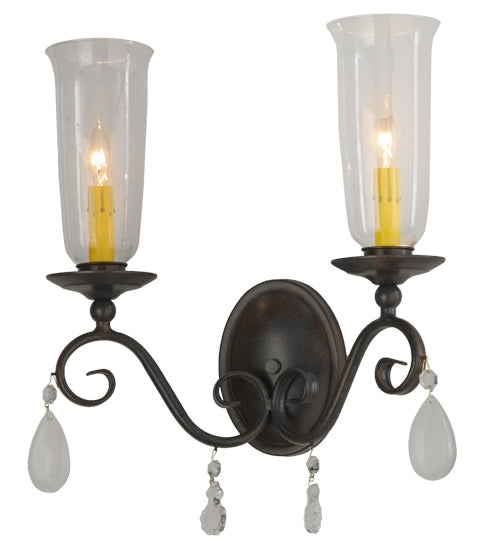 16"W Wallis 2 Lt Wall Sconce