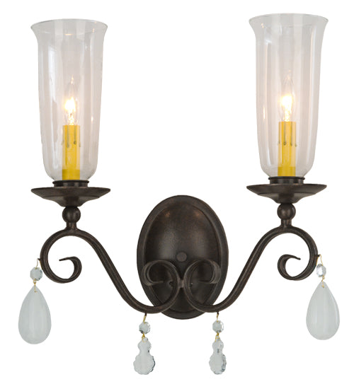 16"W Wallis 2 Lt Wall Sconce