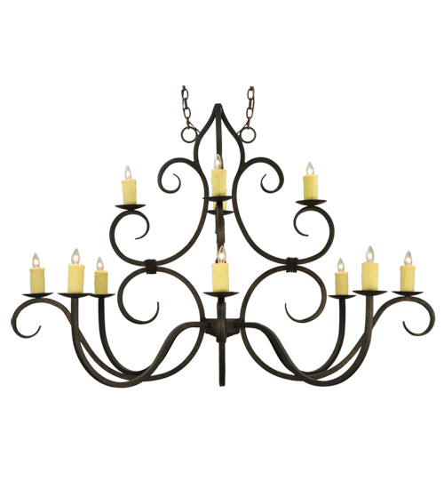 60" Wide Clayton 12 Light Chandelier