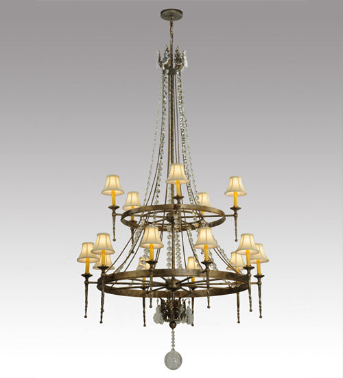 48" Wide Amaury 15 Light Two Tier Chandelier