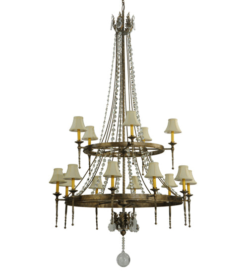 48" Wide Amaury 15 Light Two Tier Chandelier