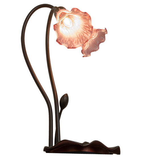 16" High Lavender Pond Lily 2 Lt Accent Lamp