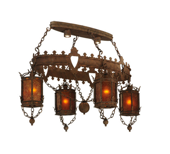 58"L Valhalla 4 Lt Oblong Chandelier