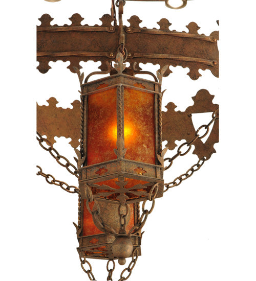 58"L Valhalla 4 Lt Oblong Chandelier