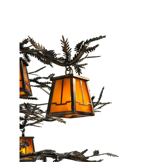 54" Wide Pine Branch Valley View 12 Light Chandelier