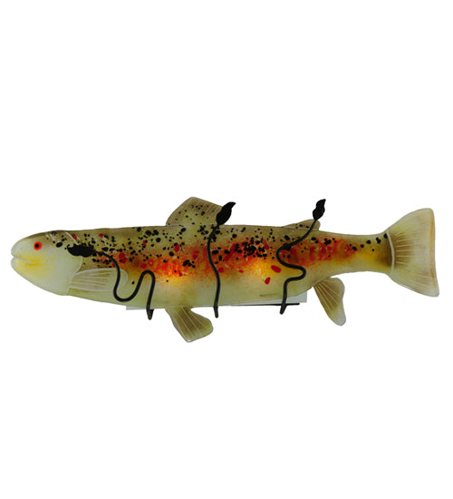 29.5"W Metro Fusion Brown Trout Glass Wall Sconce