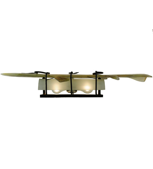 29.5"W Metro Fusion Brown Trout Glass Wall Sconce