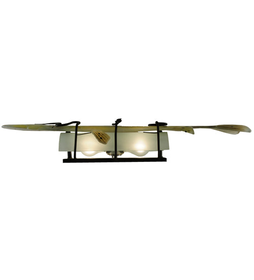 30"W Metro Fusion Brown Trout Glass Wall Sconce