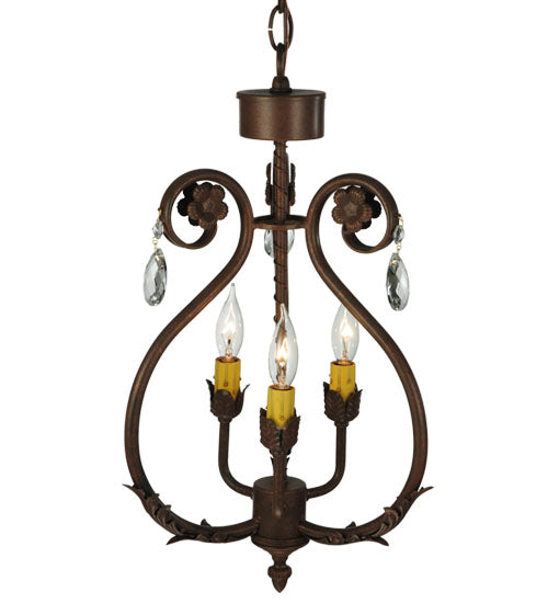 12"W Antonia 3 Lt Chandelier