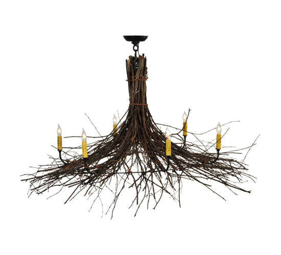 48" Wide Twigs 6 Light Chandelier