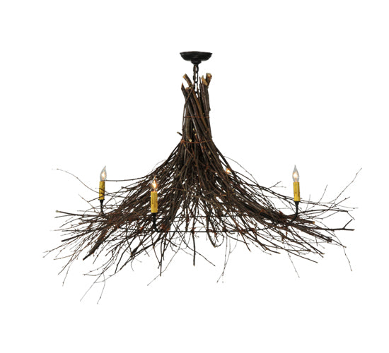 48" Wide Twigs 4 Lt Chandelier